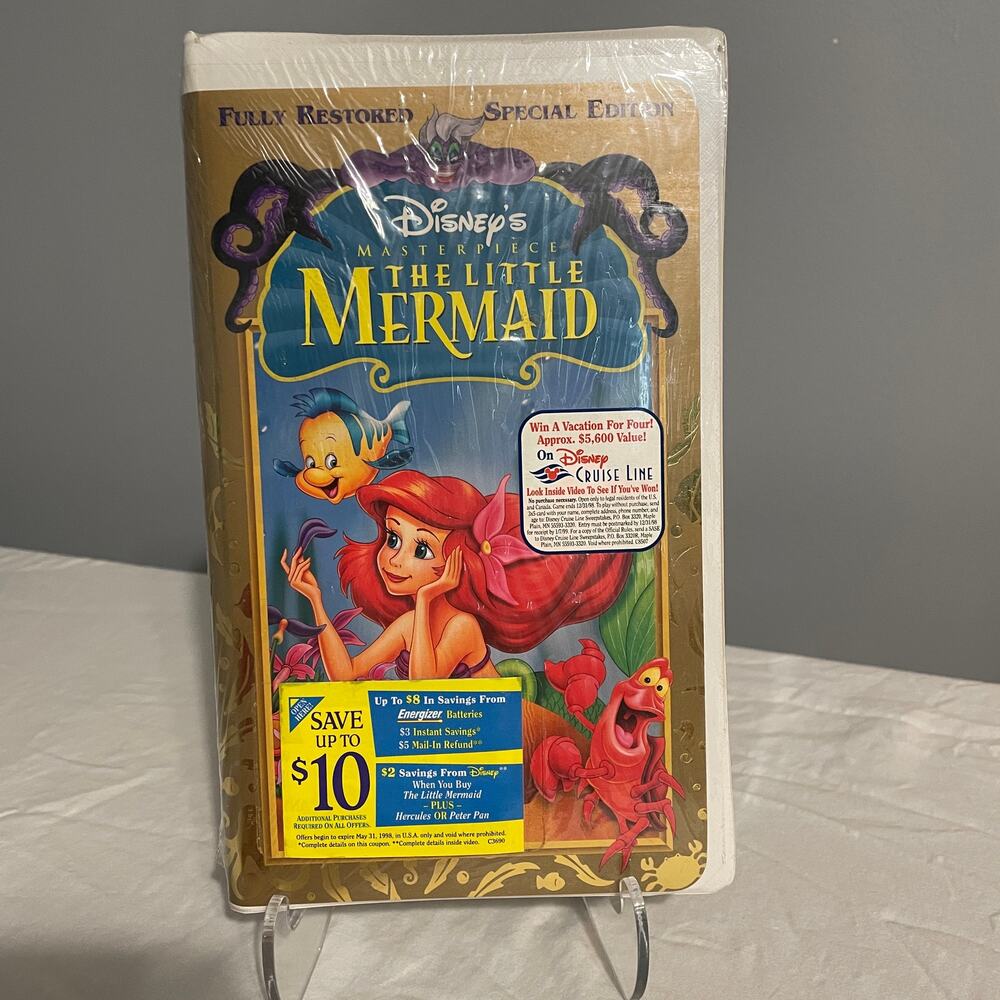 VTG Little Mermaid VHS Sealed Walt Disney Masterpiece 12731 Special Edition 1998